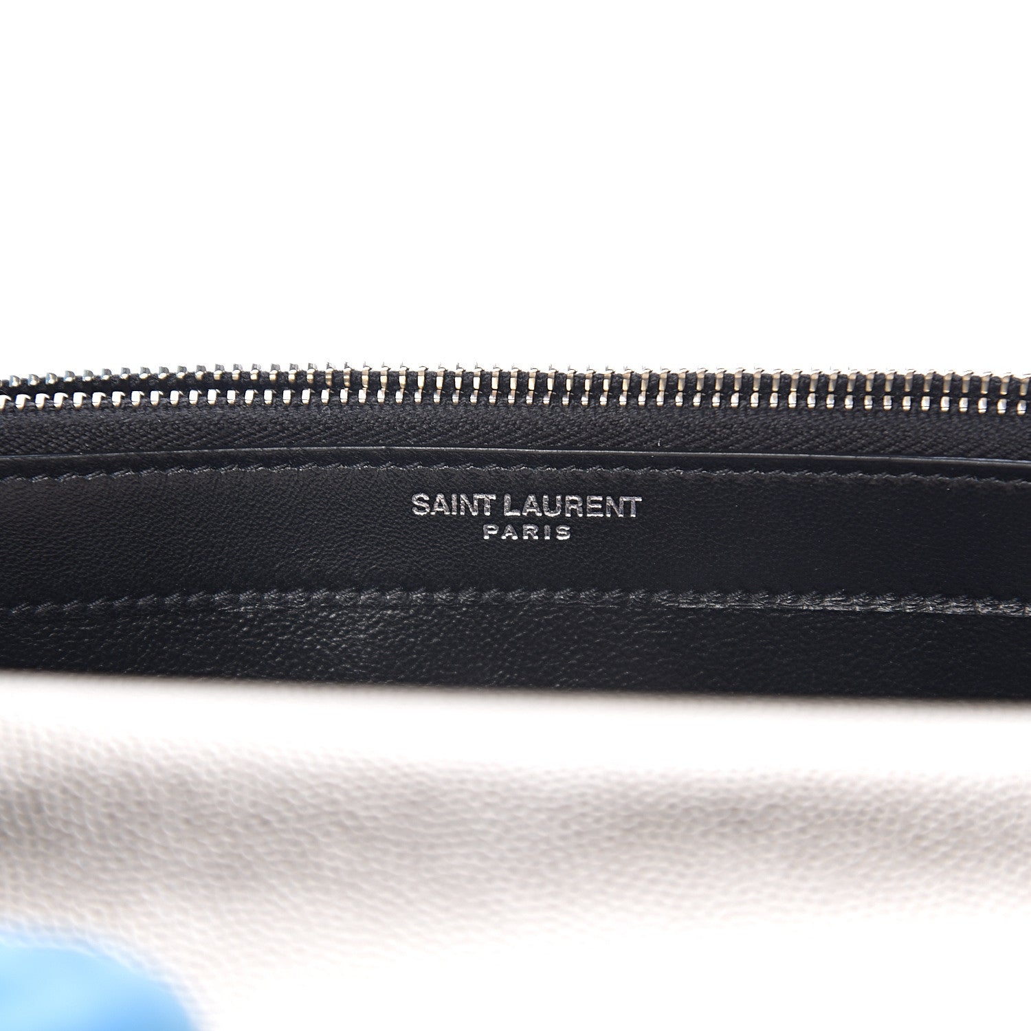 Saint Laurent Grain De Poudre Classic Monogram Kate Tassel Chain Wallet Piombo 6 of 9
