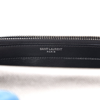 Saint Laurent Grain De Poudre Classic Monogram Kate Tassel Chain Wallet Piombo 6 of 9