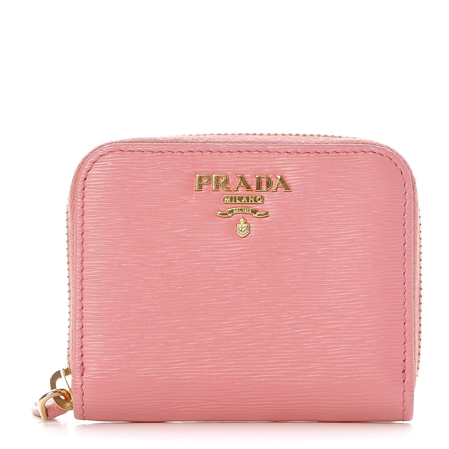 Prada Vitello Move Metal Coin Purse Geranio 1 of 10