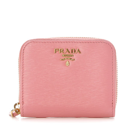 Prada Vitello Move Metal Coin Purse Geranio 1 of 10