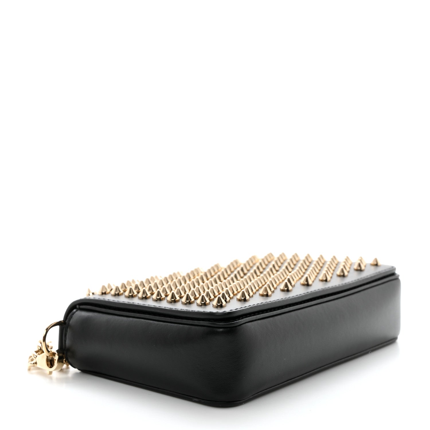 Christian Louboutin Calfskin Spiked Zoompouch Crossbody Black 4 of 9