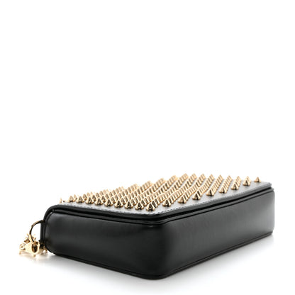 Christian Louboutin Calfskin Spiked Zoompouch Crossbody Black 4 of 9
