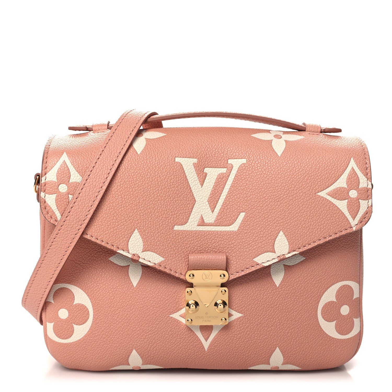Louis Vuitton Empreinte Monogram Giant Pochette Metis Rose Trianon Cream 1 of 10
