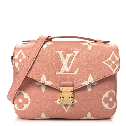 Louis Vuitton Empreinte Monogram Giant Pochette Metis Rose Trianon Cream 1 of 10