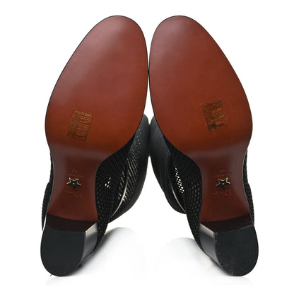 Christian Dior Empriente Mesh Montaigne Knee Boots 39 Black 5 of 8