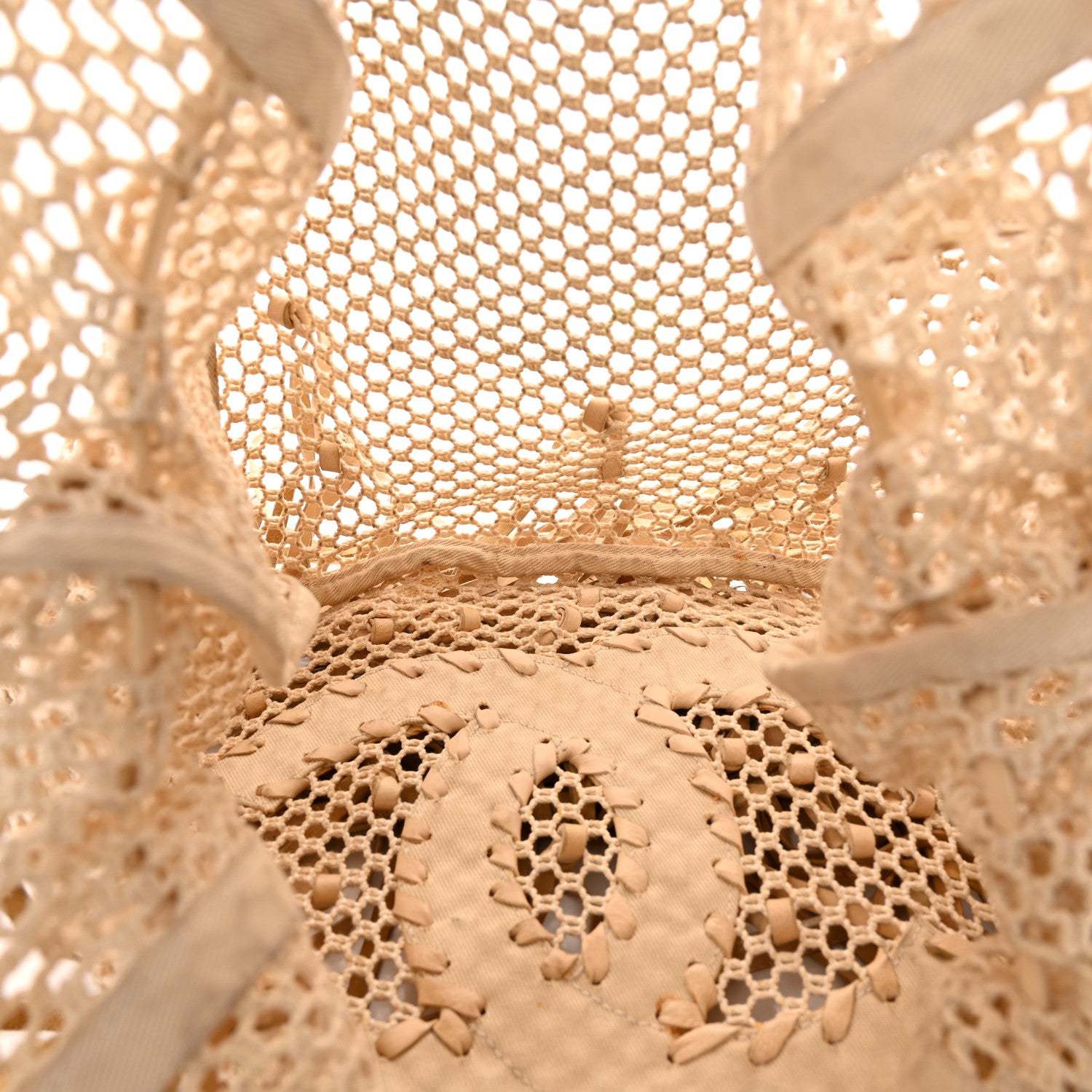 Chanel Calfskin Fringe Large La Madrague Tote Dark White 5 of 10