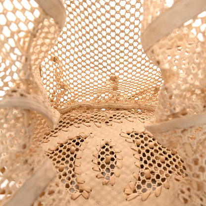 Chanel Calfskin Fringe Large La Madrague Tote Dark White 5 of 10