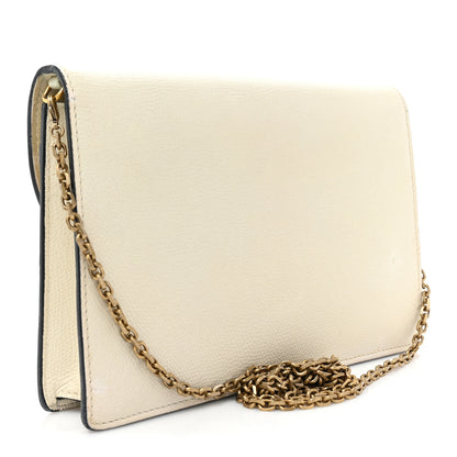 Christian Dior Grained Calfskin Saddle Chain Pouch Off White 3 of 22
