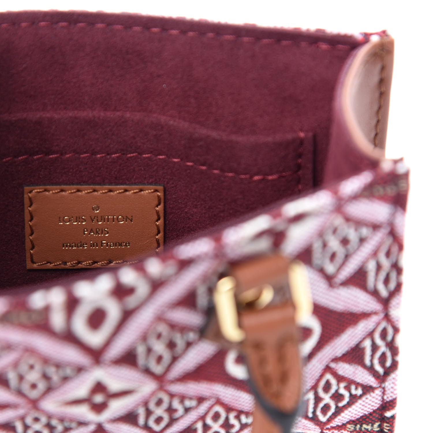 Louis Vuitton Jacquard Since 1854 Petit Sac Plat Bordeaux 8 of 11