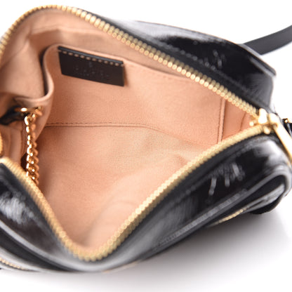 Gucci Suede Patent Web Mini Ophidia Shoulder Bag Black 7 of 14