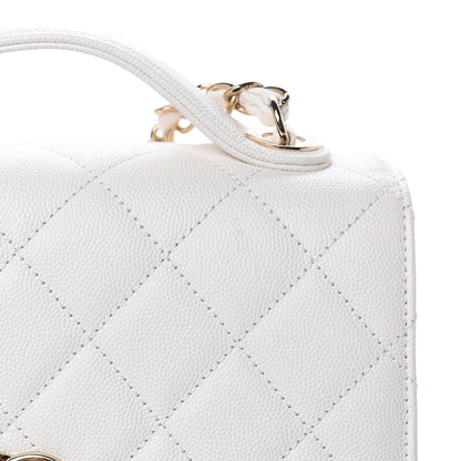 Chanel Caviar Quilted Medium Business Affinity Flap White 13 of 17