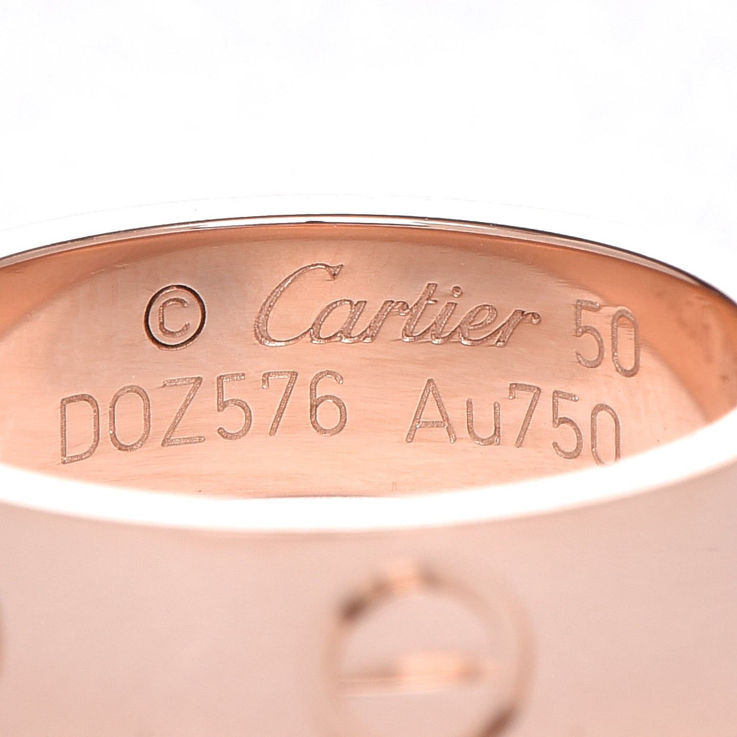 18K Pink Gold 5.5mm LOVE Ring 50 5.25