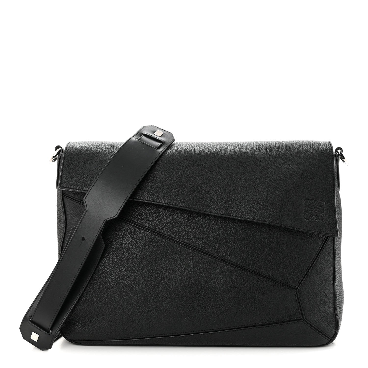 Loewe Calfskin Puzzle Messenger Bag Black 1 of 9