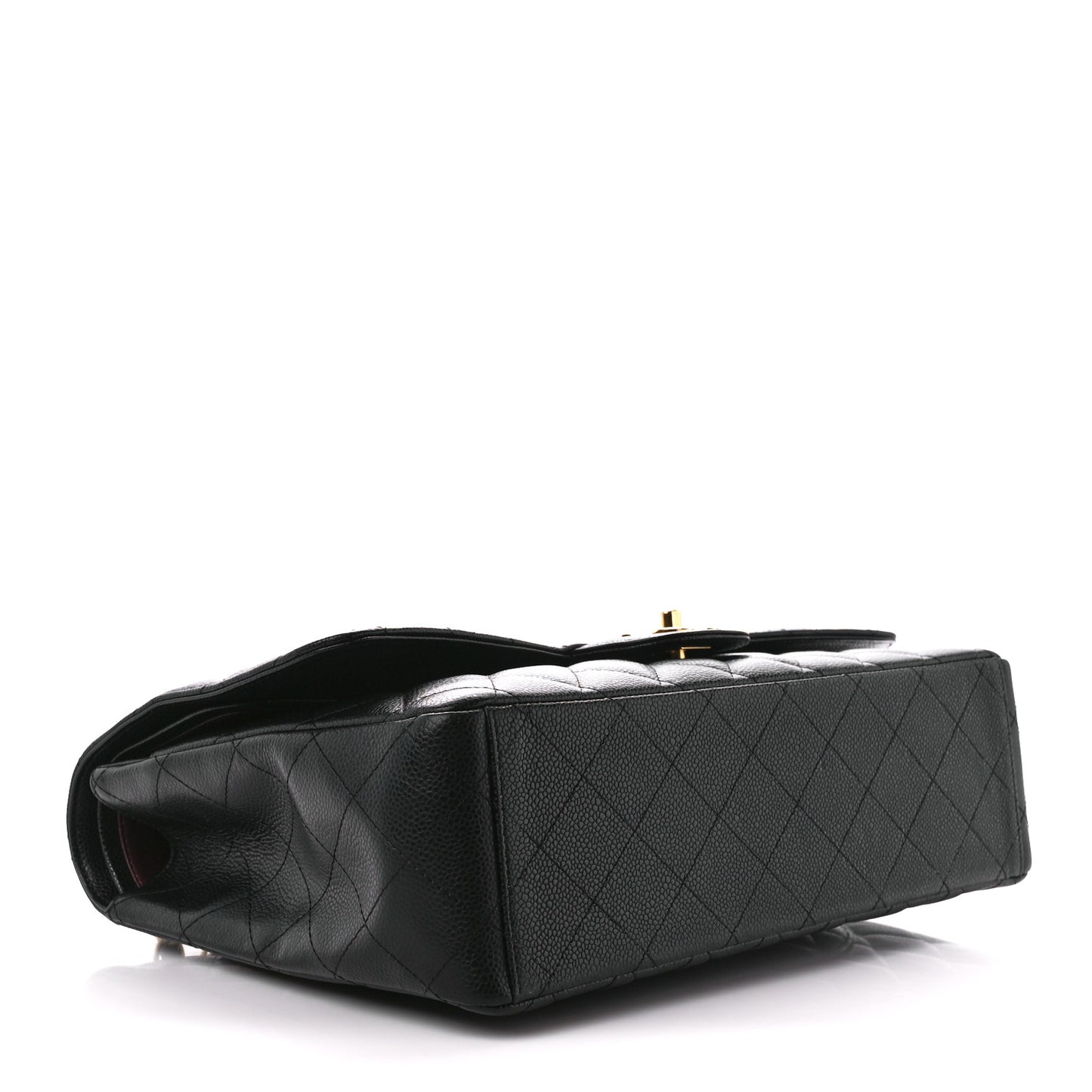 Caviar Quilted Maxi Double Flap Black