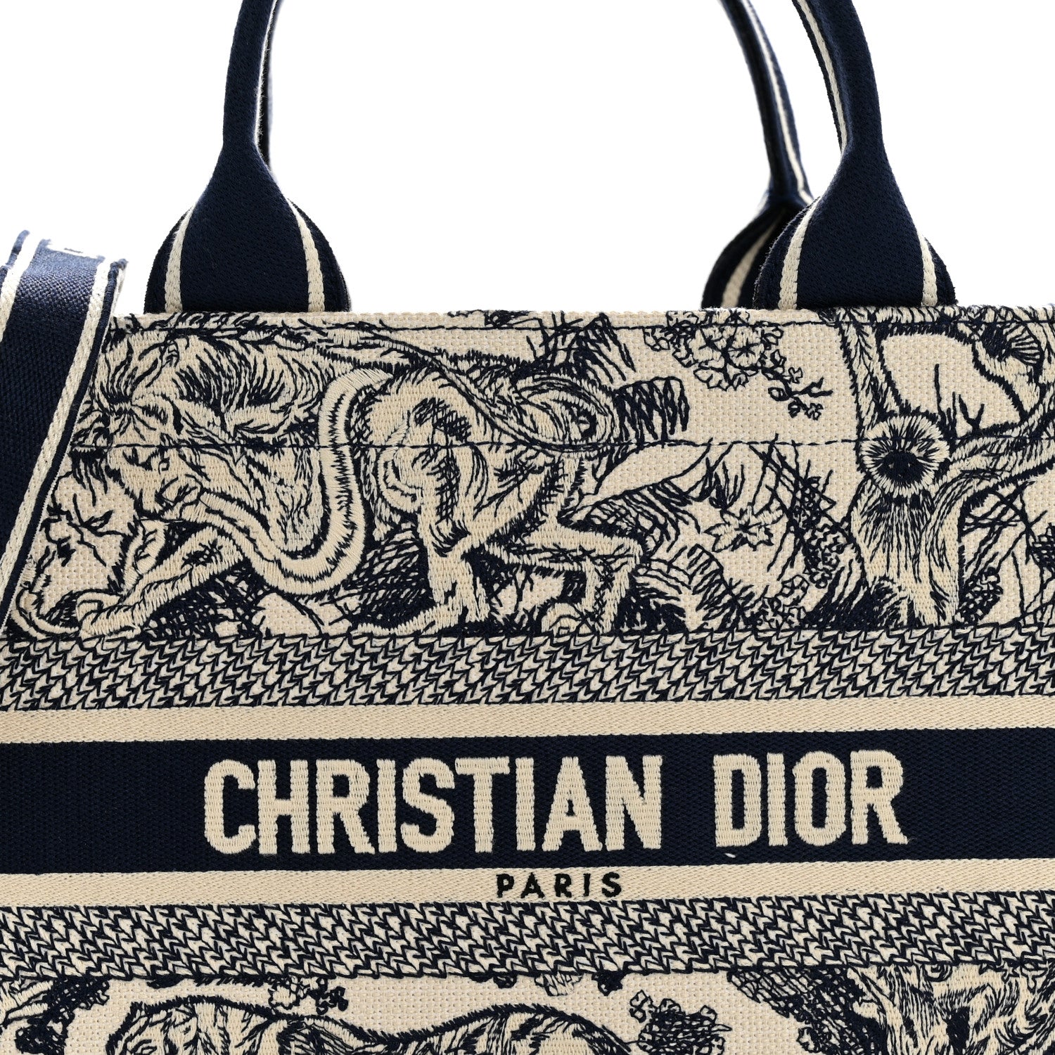 Christian Dior Calfskin Dioriviera Toile De Jouy Small Book Tote With Strap Blue Multicolor 8 of 12