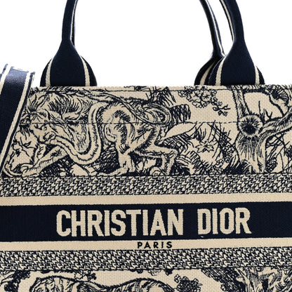 Christian Dior Calfskin Dioriviera Toile De Jouy Small Book Tote With Strap Blue Multicolor 8 of 12