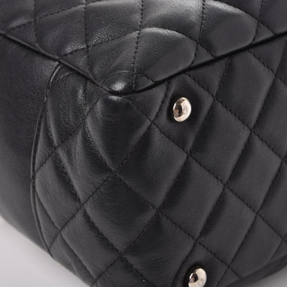 Chanel Calfskin Quilted Large Cambon Bowler Black White 14 of 15