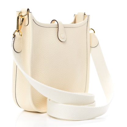 Hermes Taurillon Clemence Amazone Evelyne TPM Nata Craie 3 of 11