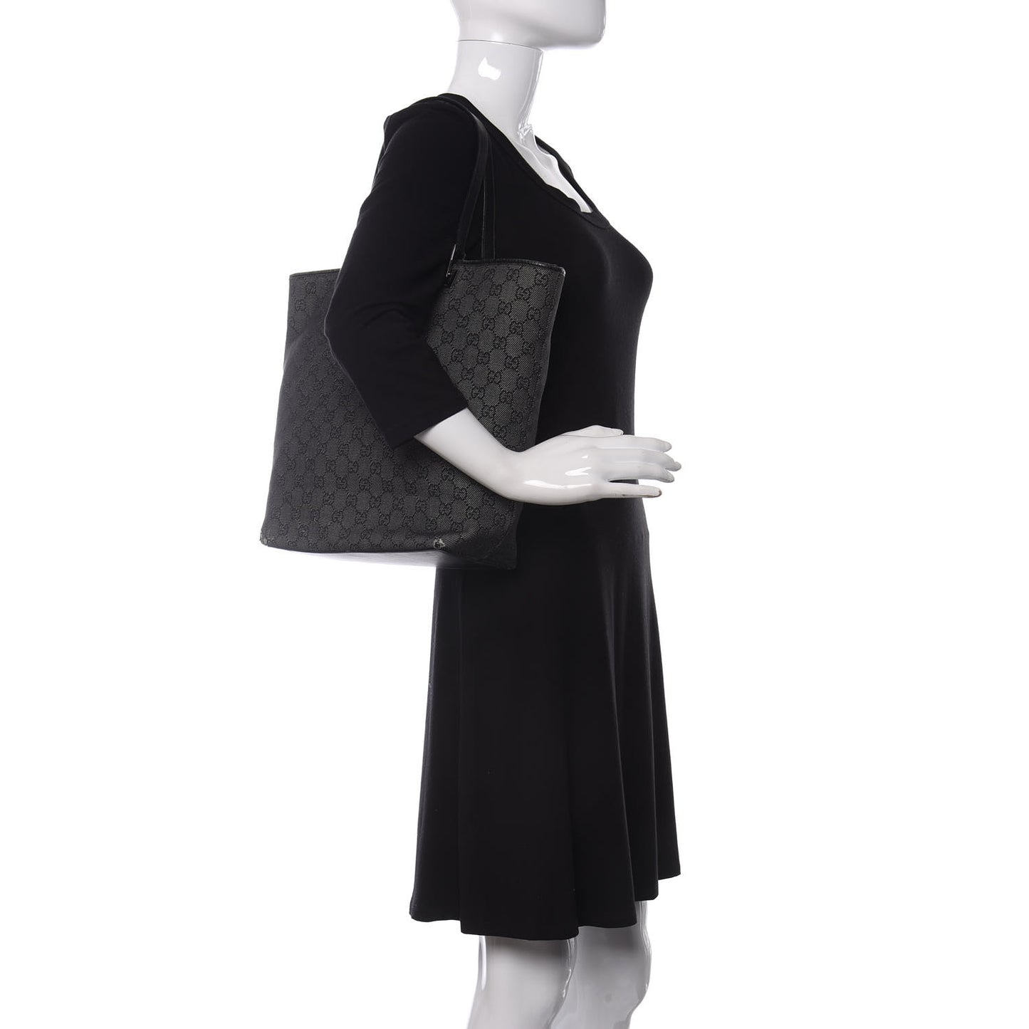 Monogram Bucket Tote Black