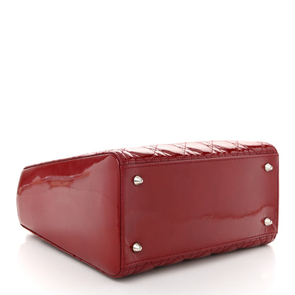 Christian Dior Patent Cannage Medium Lady Dior Red 4 of 11