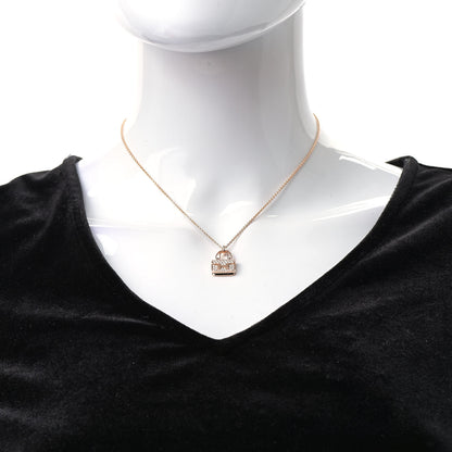 Hermes 18K Rose Gold Diamond Constance Amulettes Pendant Necklace 2 of 6