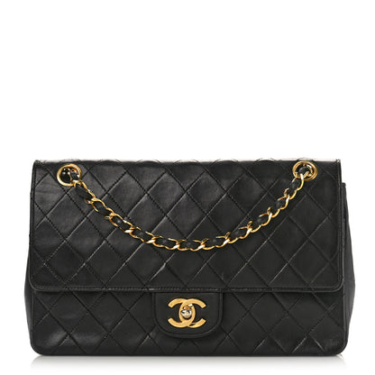 Chanel Lambskin Quilted Medium Double Flap Black 1 of 15