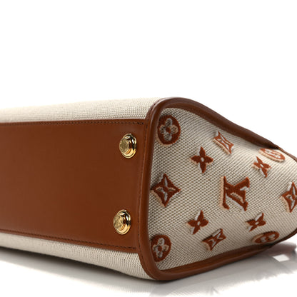 Louis Vuitton Canvas Calfskin Monogram On My Side PM Caramel Tan 8 of 8