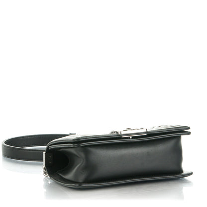 Chanel Calfskin Chain Chevron Small Boy Flap Black 5 of 9