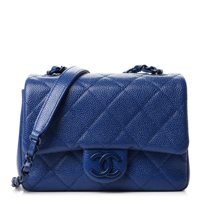 Chanel Caviar Quilted Incognito Mini Square Flap Dark Blue 1 of 11