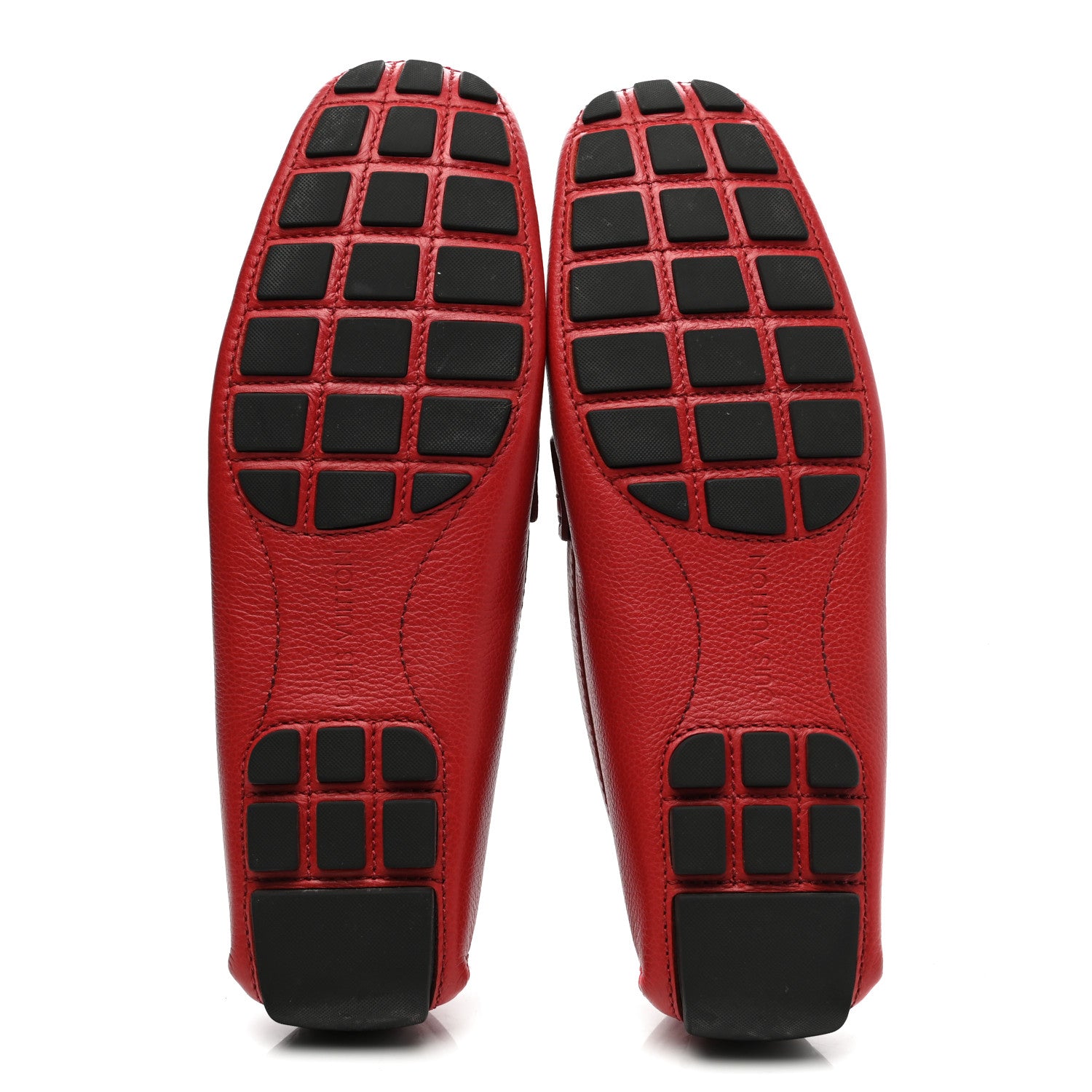 Louis Vuitton Calfskin Mens Monte Carlo Car Shoe Moccasin Loafers 11 Red 5 of 8