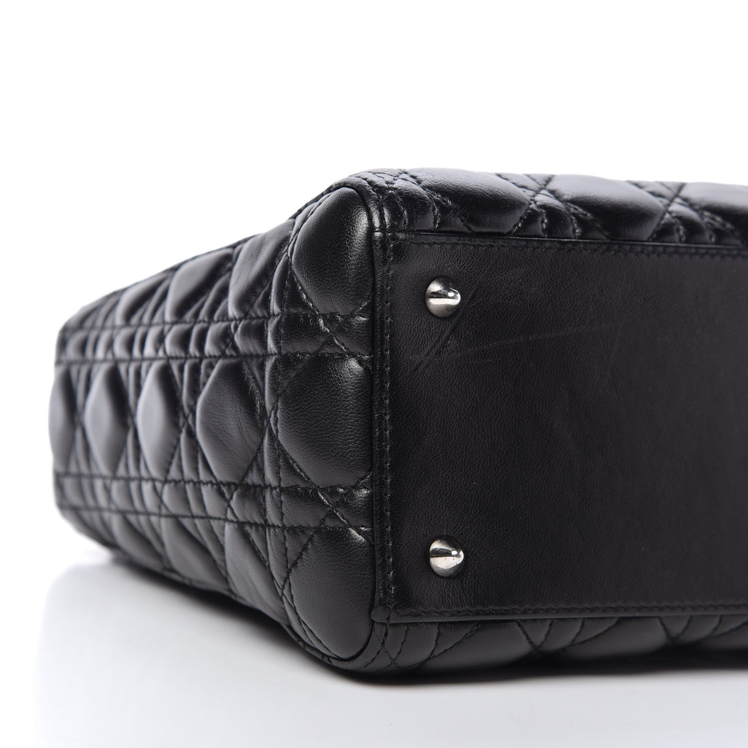 Christian Dior Lambskin Cannage Medium Lady Dior Black 6 of 10