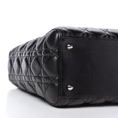 Christian Dior Lambskin Cannage Medium Lady Dior Black 6 of 10