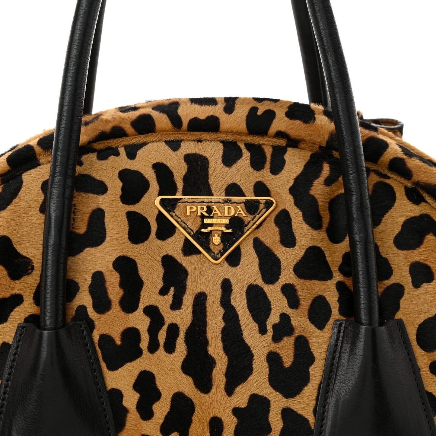 Pony Hair Leopard Print Large Cavallino Miele Moro