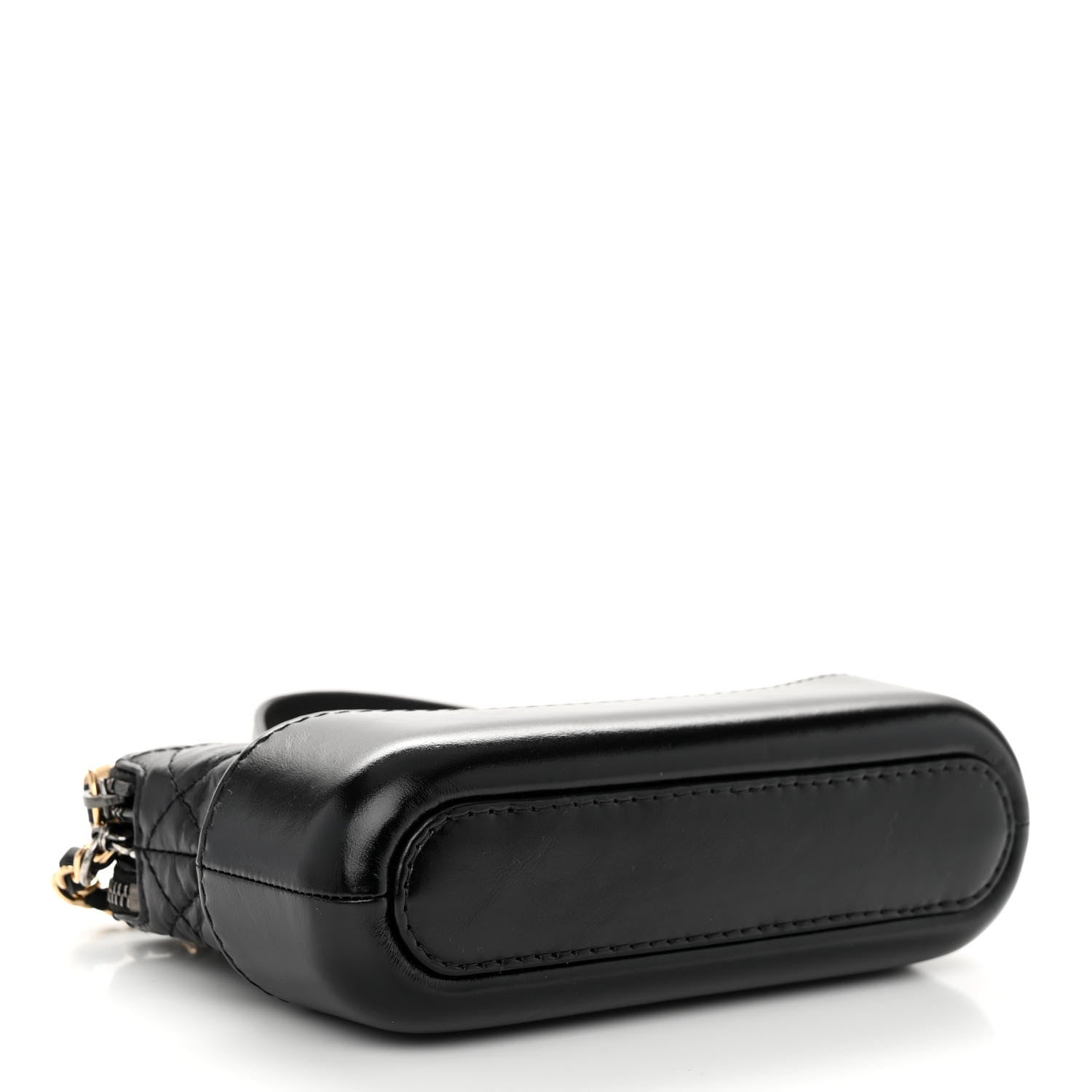Chanel Aged Calfskin Quilted Small Gabrielle Clutch With Chain Black 4 of 11