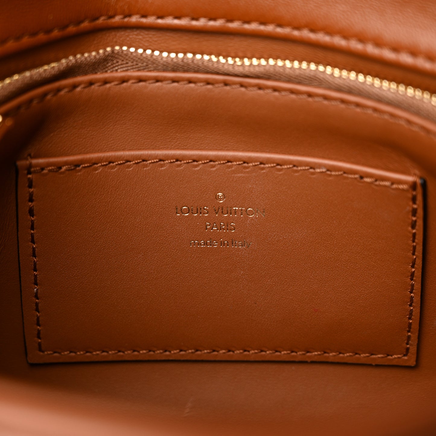 Lambskin Malletage Top Handle GO-14 MM Toast Tan