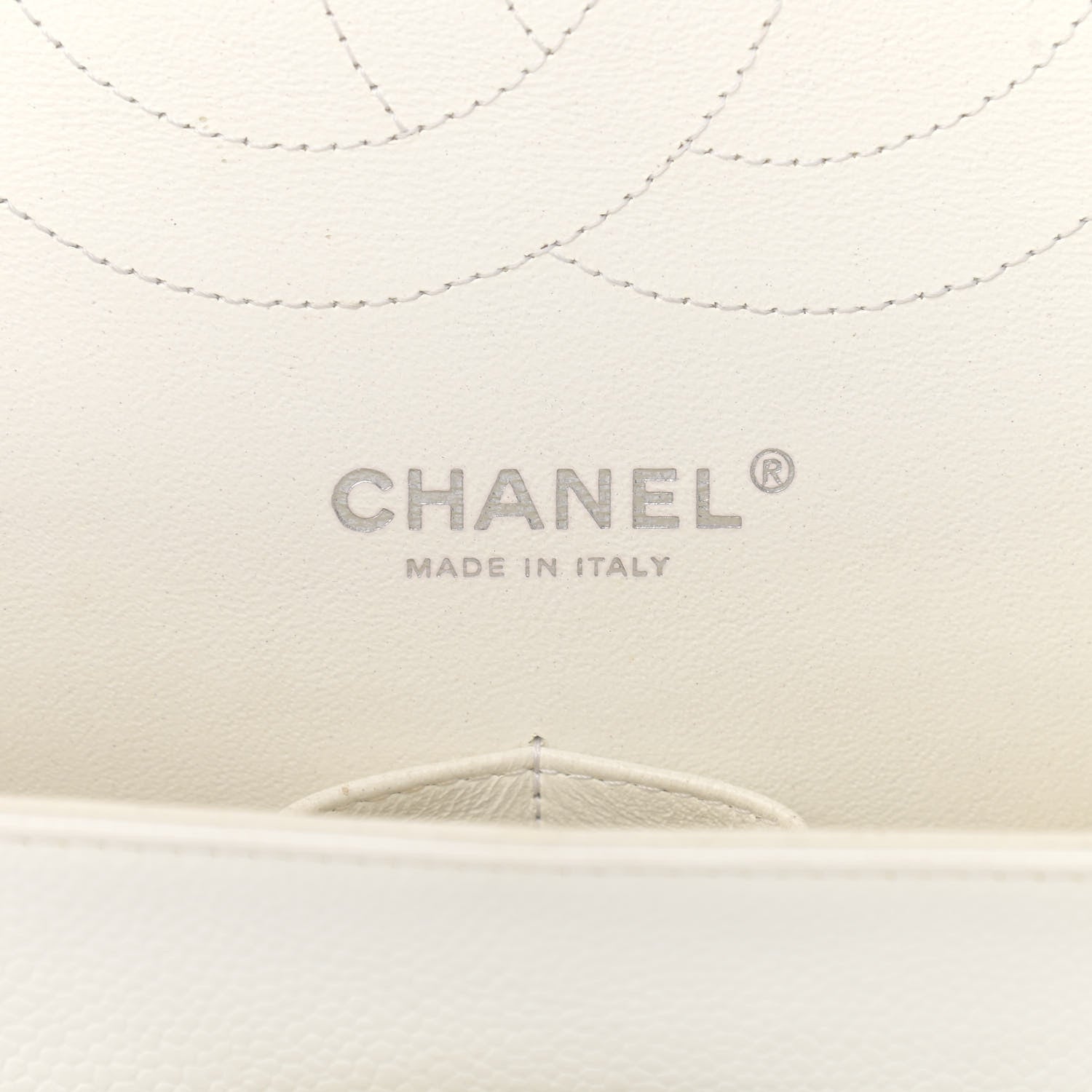 Chanel Caviar Quilted Jumbo Double Flap White 6 of 15