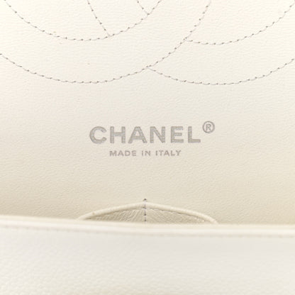 Chanel Caviar Quilted Jumbo Double Flap White 6 of 15