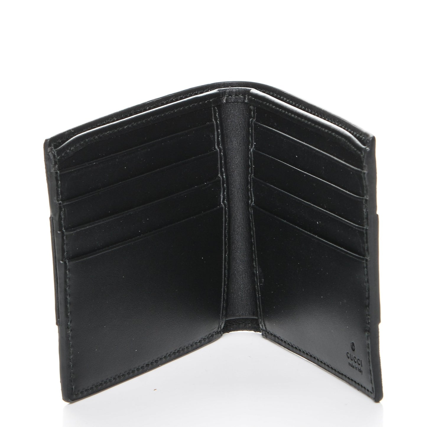GG Supreme Monogram Bi-Fold Wallet Black