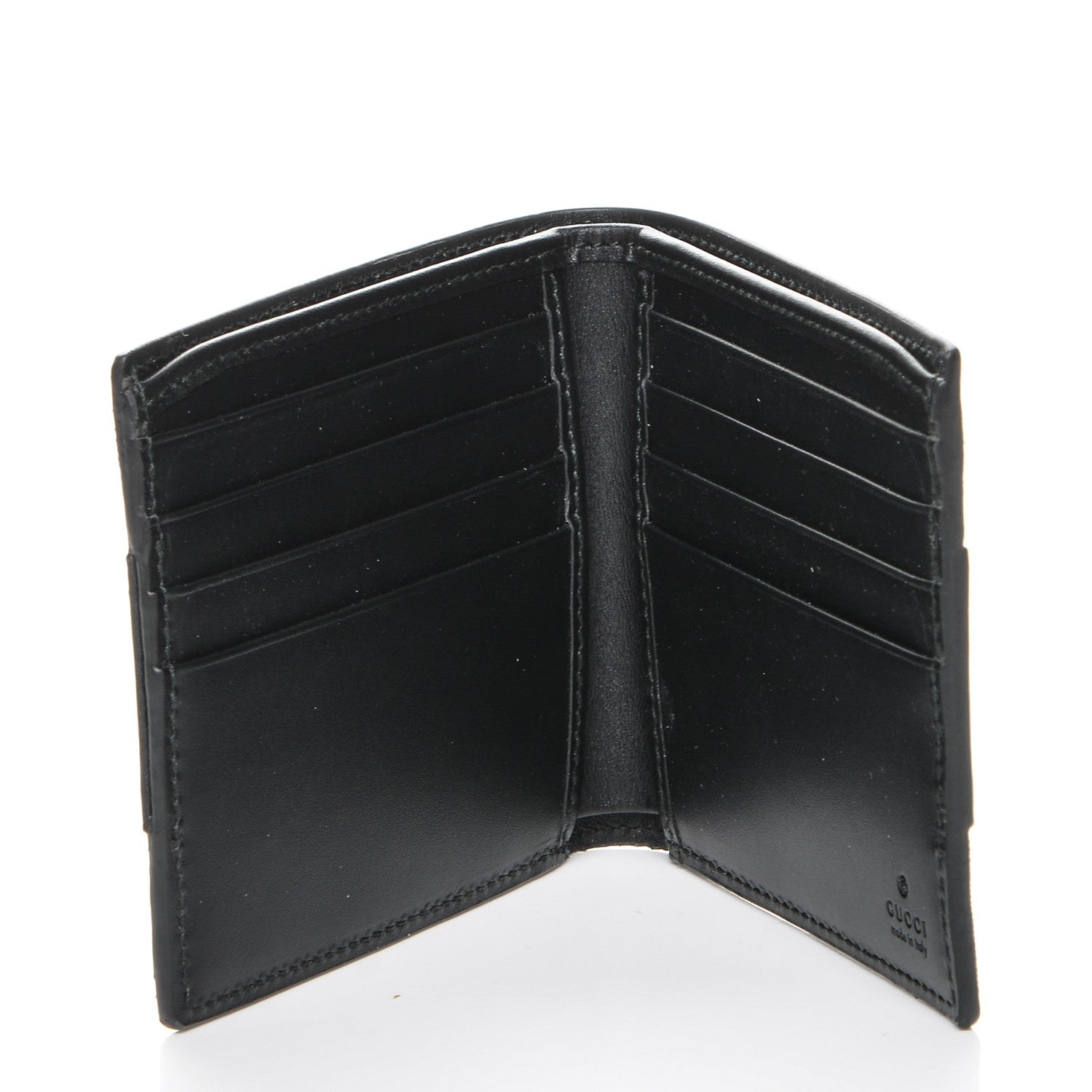 Gucci GG Supreme Monogram Bi-Fold Wallet Black 5 of 7