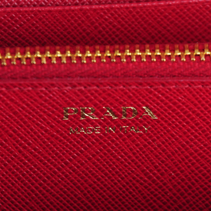 Prada Saffiano Lux Chain Wallet Fuoco 6 of 6