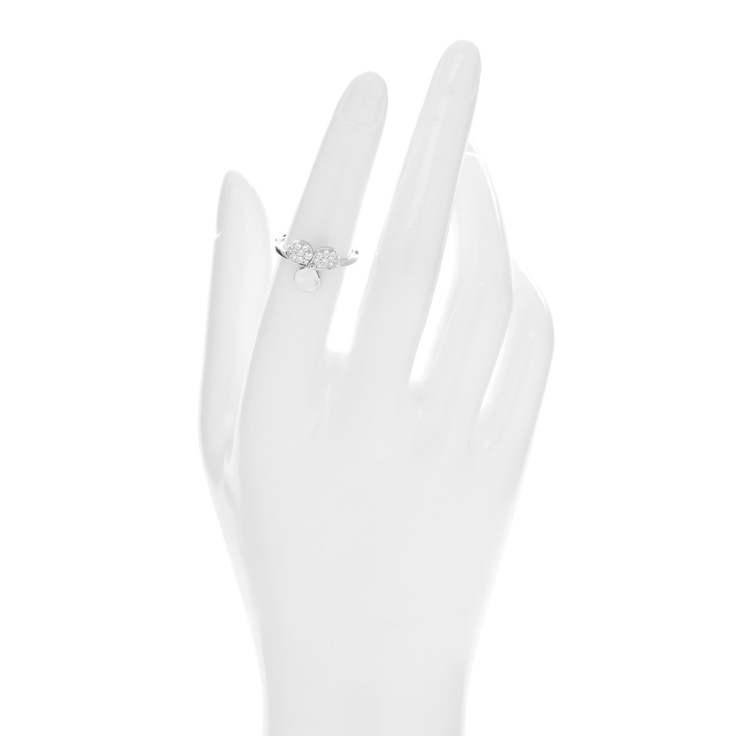 Platinum Diamond Paper Flowers Ring 51 5.75