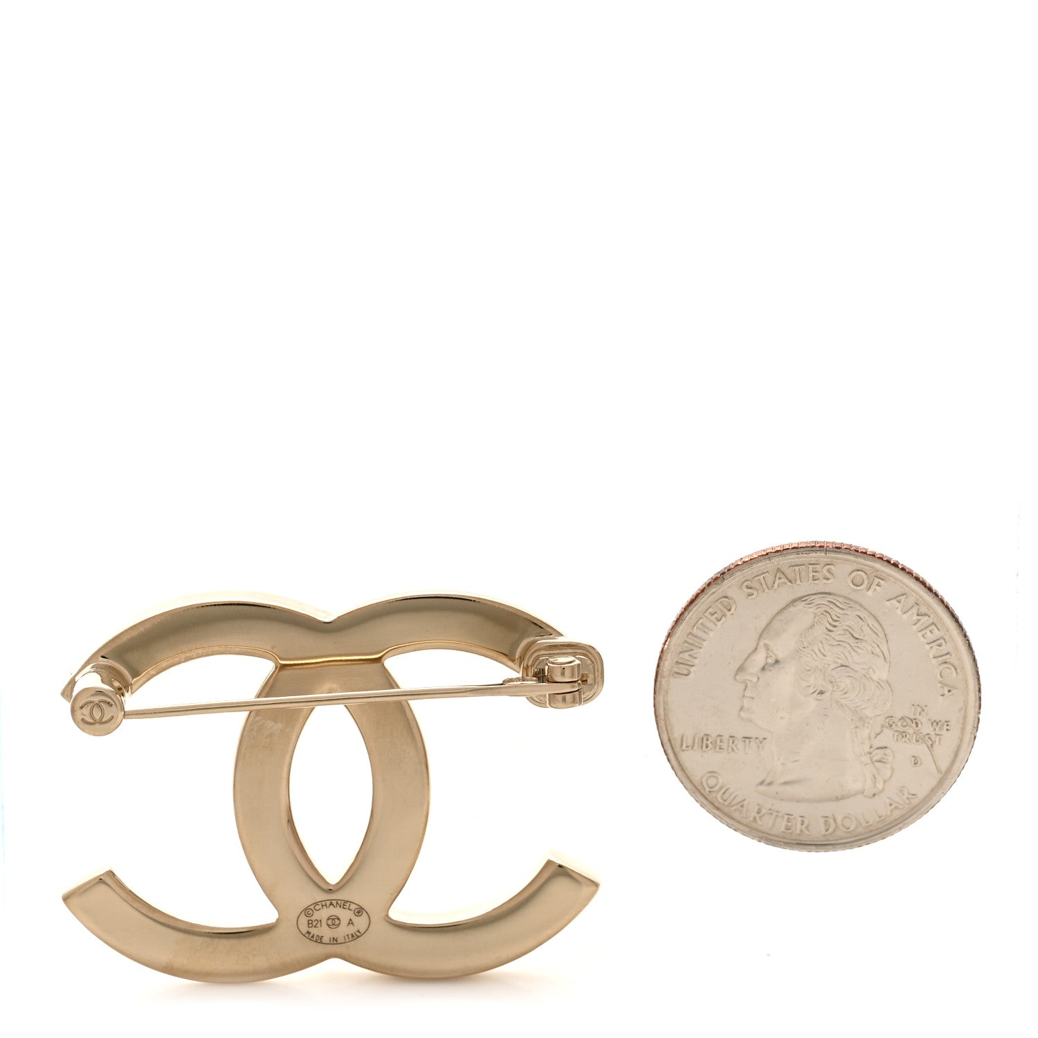 Chanel Crystal CC Brooch Gold 1857106 – FASHIONPHILE