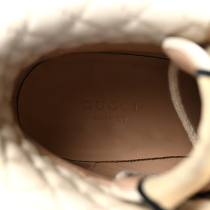 Gucci Apollo Calfskin GG Supreme Nappa Samoa Quilted Lace Up Ankle Boots 40 Mystic White Beige Ebony 16 of 20