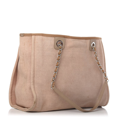 Chanel Canvas Small Deauville Tote Ecru 3 of 10