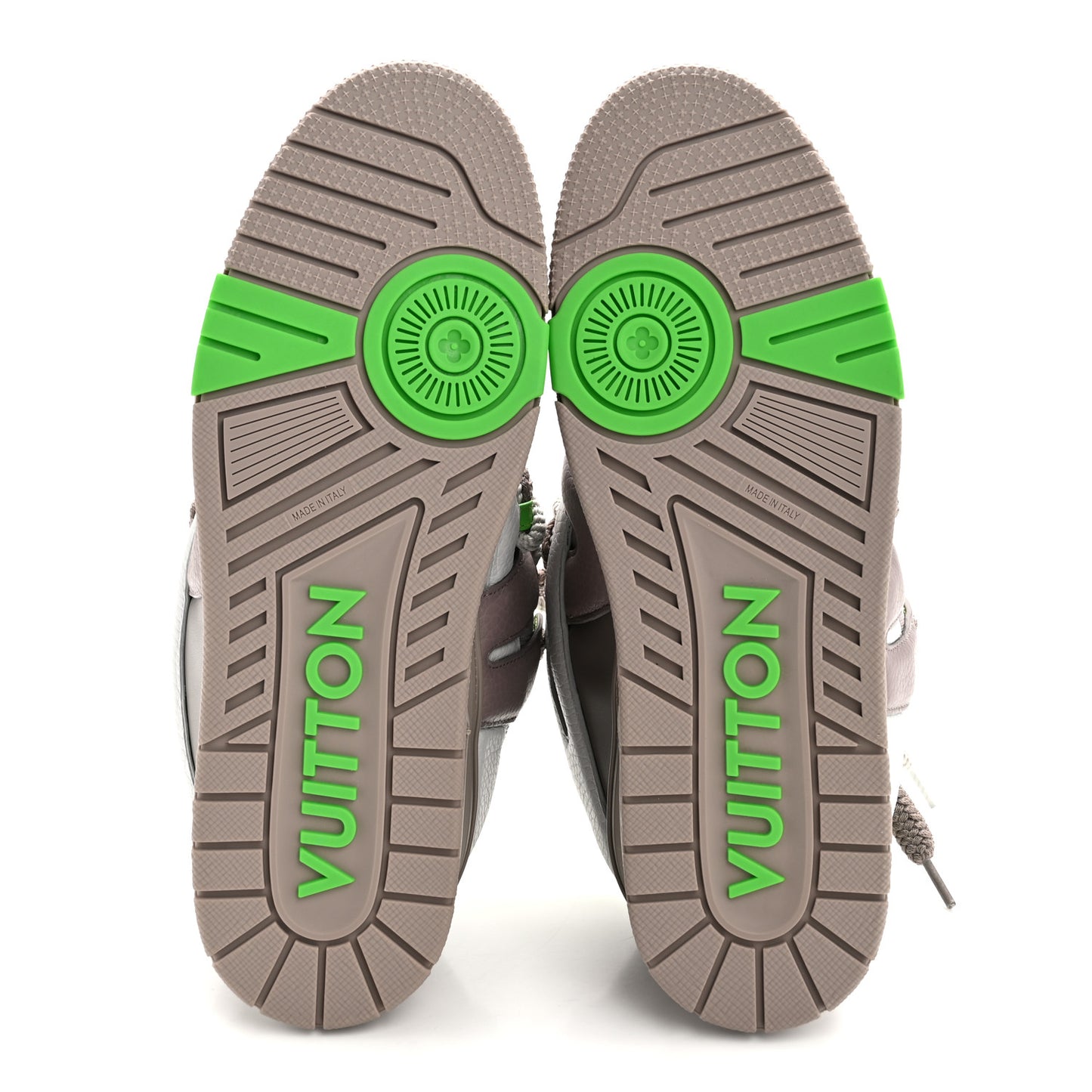 Calfskin Mens LV Skate Sneaker 9 Grey Green