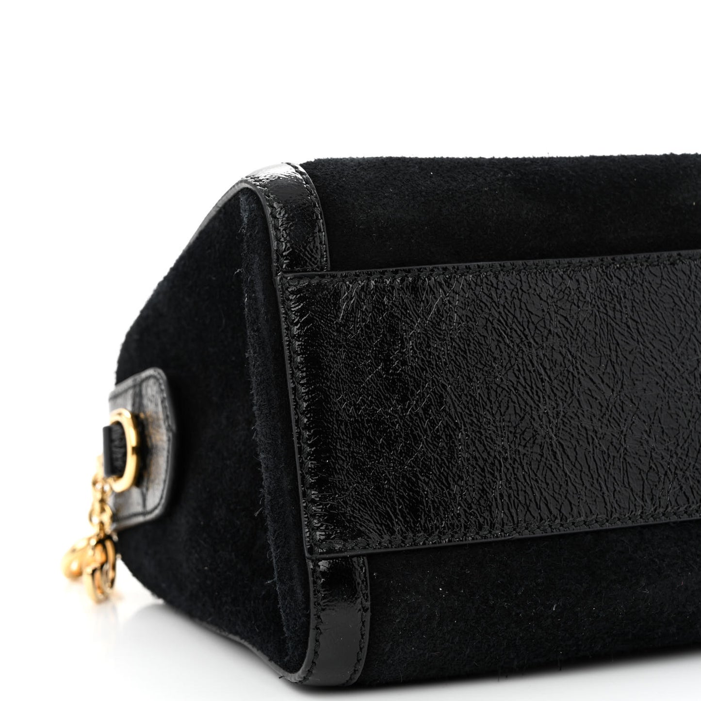 Suede Patent GG Web Medium Ophidia Boston Black