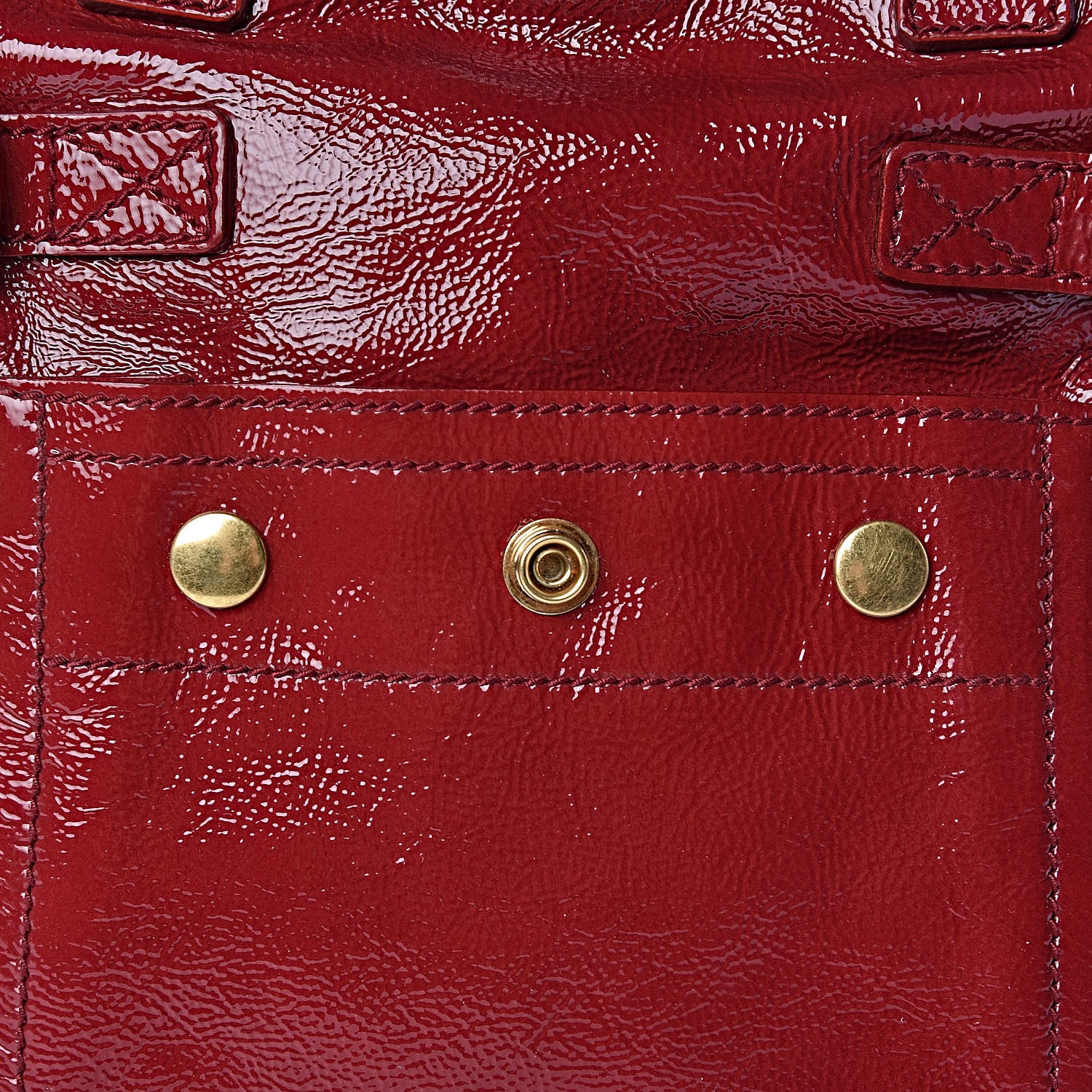 Saint Laurent Patent Small Downtown Dark Red 10 of 10