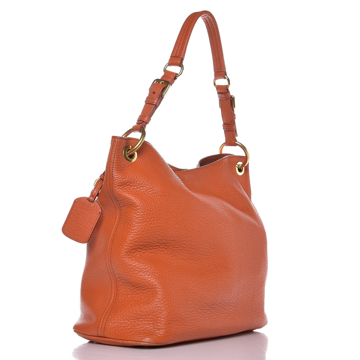 Prada Vitello Daino Hobo Papaya 3 of 14