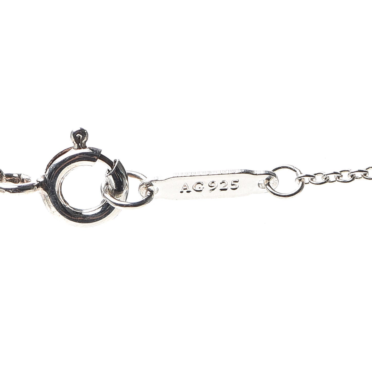 Sterling Silver Twist Round Charm Necklace