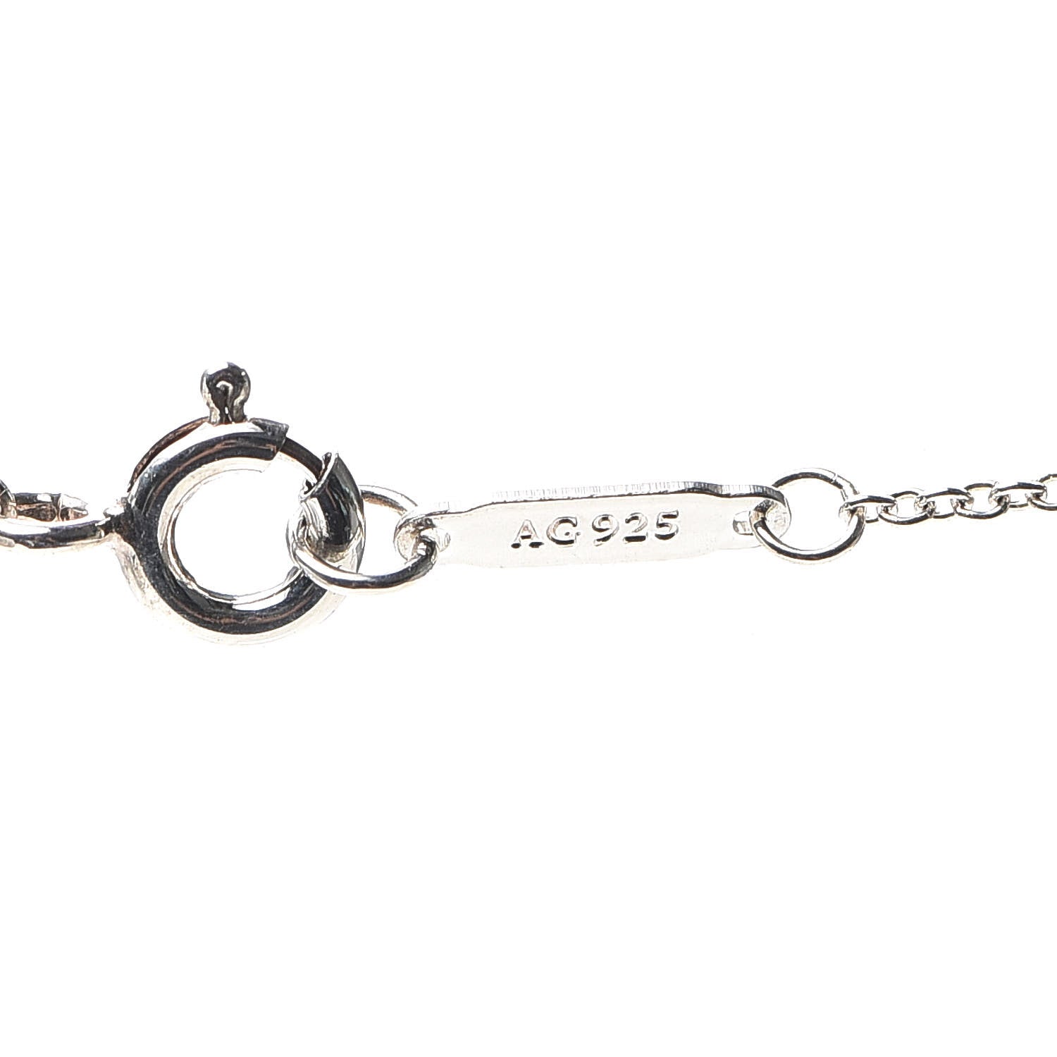 Tiffany Sterling Silver Twist Round Charm Necklace 5 of 6